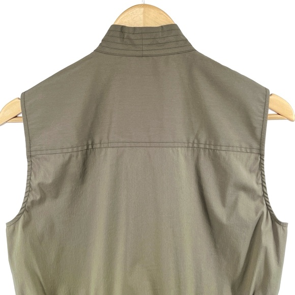 NIC+ZOE Womens Snap Button Up Vest Medium Adjustable Waist Army Green Stretch - Picture 11 of 16
